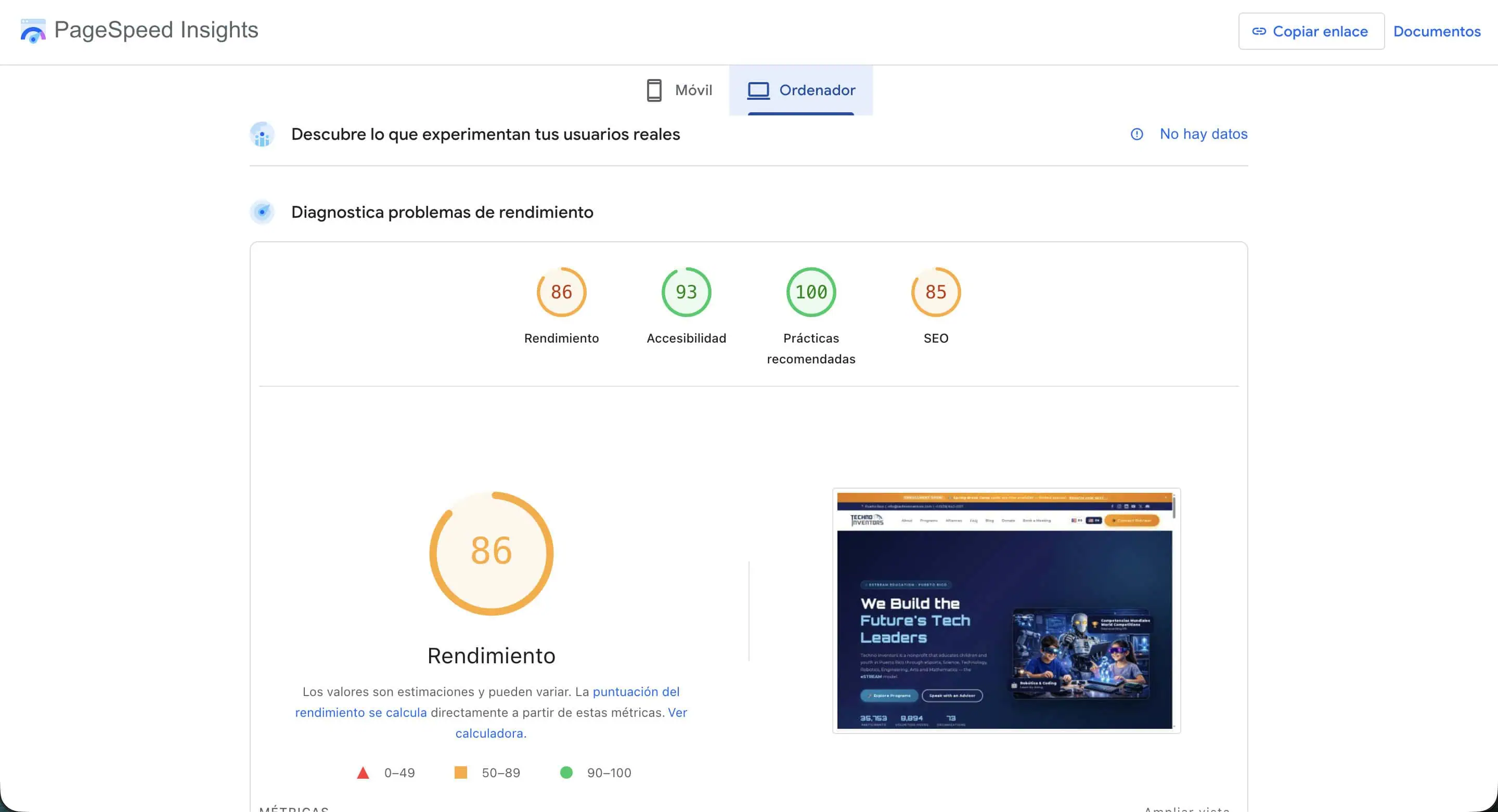 PageSpeed – Techno Inventors